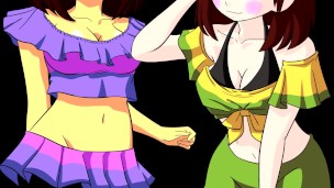 Speed Paint – Frisk and Chara Bikini