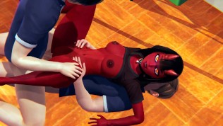 Succubus Meru hard double penetration