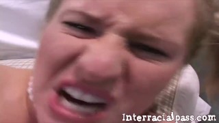 Teen Cassidy strains to take the Monster Cock!