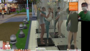 The Sims 4:10 people having hot sex in a transparent shower – Part 2