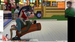 The Sims 4:6 people on the boxing sandbag crazy sex