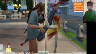 The Sims 4:8 people pole dancing hot sex