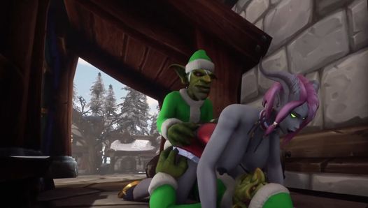 Santa’s Elves have a Threesome with a Demon Girl: Warcraft Parody