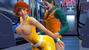 April O’Neil from Mutant Ninja Turtles anal fuck