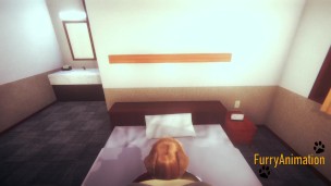 Furry Hentai – 2 Dogs blowjob and cum in her mouth