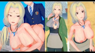 [Hentai Game Koikatsu! ]Have sex with Big tits Naruto Tsunade.3DCG Erotic Anime Video.