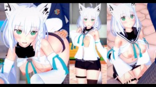[Hentai Game Koikatsu! ]Have sex with Big tits Vtuber Shirakami Fubuki.3DCG Erotic Anime Video.