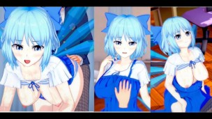 [Hentai Game Koikatsu! ]Have sex with Touhou Big tits Cirno. 3DCG Erotic Anime Video.