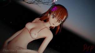 MMD R18 4k – Misaka Mikoto – bikini and stockings – Bad Boy – 1023