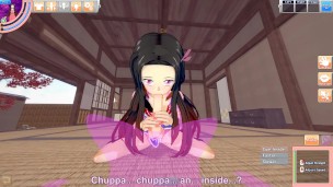 POV Kimetsu no Yaiba – Nezuko Blowjob & Fuck